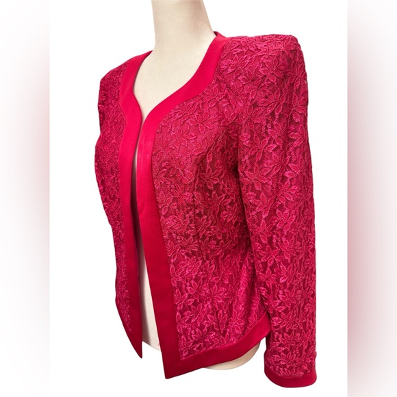 Cachet by Bari Protas Vintage Lace & Satin Blazer - Picture 5 of 11